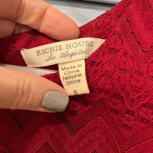 Beautiful red lace overlay girls dress